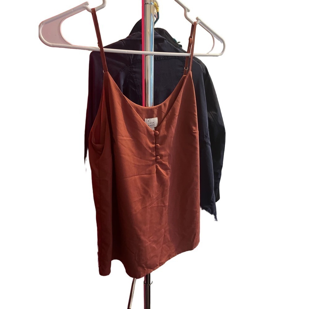 A New Day Rust Spaghetti Strap Top XS